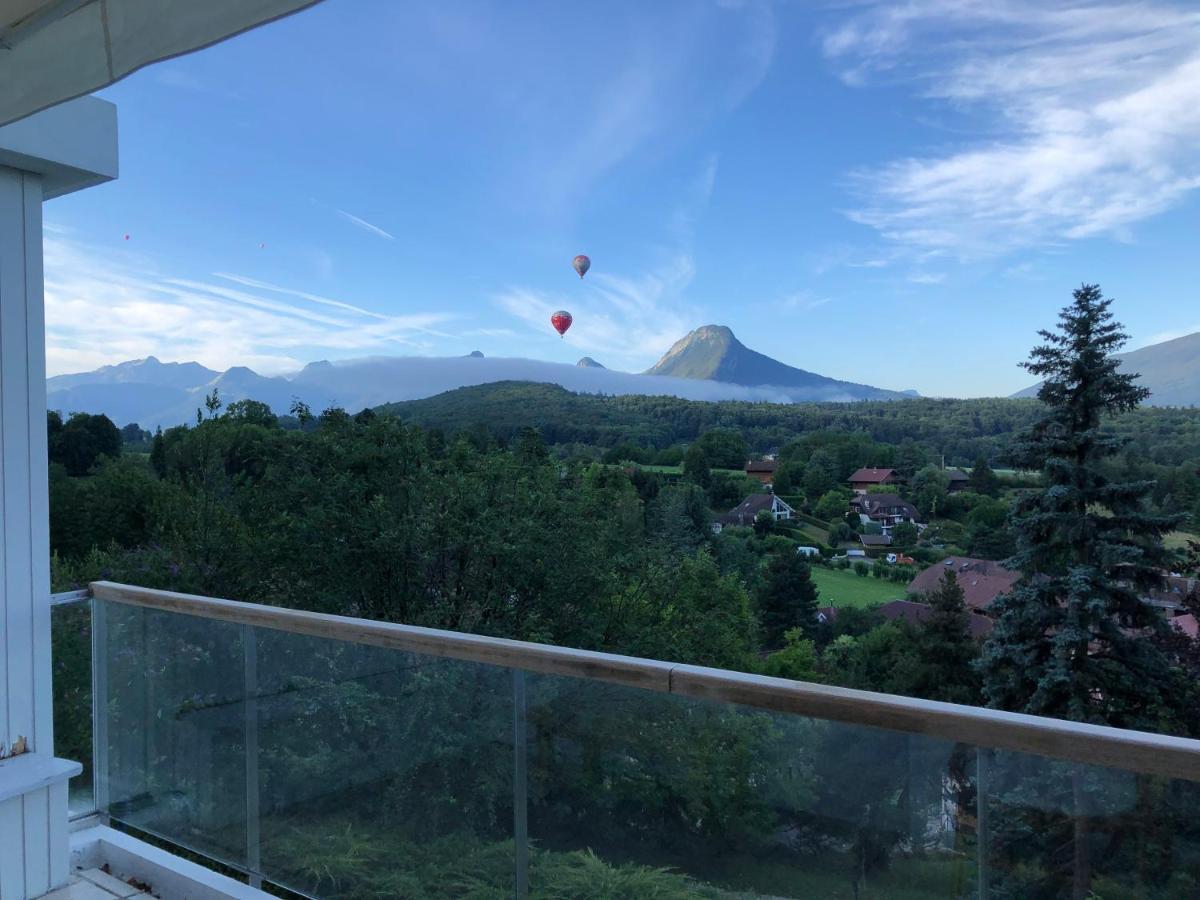 Vue Exceptionnelle Sur Lac D'Annecy Et Montagnes Villa Menthon-Saint-Bernard Esterno foto