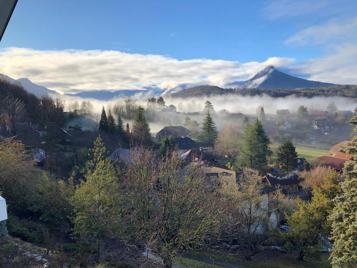 Vue Exceptionnelle Sur Lac D'Annecy Et Montagnes Villa Menthon-Saint-Bernard Esterno foto